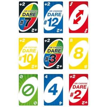 Mattel Games UNO Dare Card Game for Families & Parties Featuring Challenging & Silly Dares from 3 Different Categories