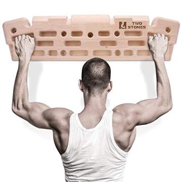 TWO STONES Wooden Hangboard for Climbing Strength Training