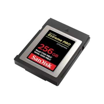 SanDisk Extreme PRO 256GB CFexpress Type-B Memory Card, 1700MB/s Read, 1200MB/s Write