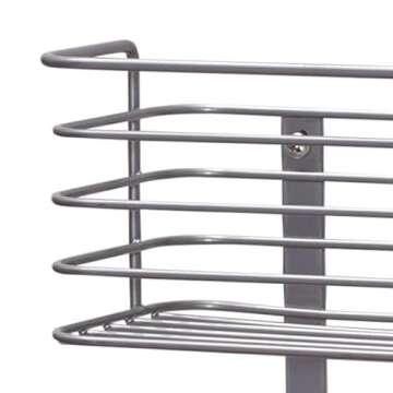 Household Essentials 1228-1 Double Basket Door Mount Cabinet Organizer | Mounts to Solid Cabinet Doors or Wall