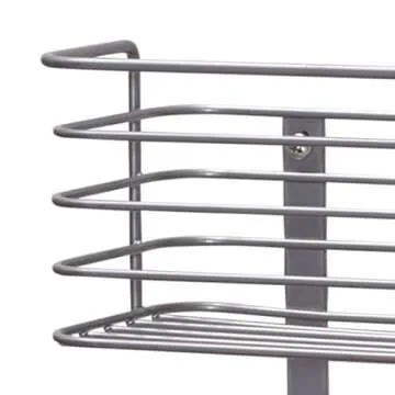 Household Essentials 1228-1 Double Basket Door Mount Cabinet Organizer | Mounts to Solid Cabinet Doors or Wall