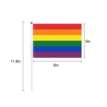 DricRoda Pride Flags – 70 Mini Pack of Vibrant LGBT Stick Flags for All Celebrations