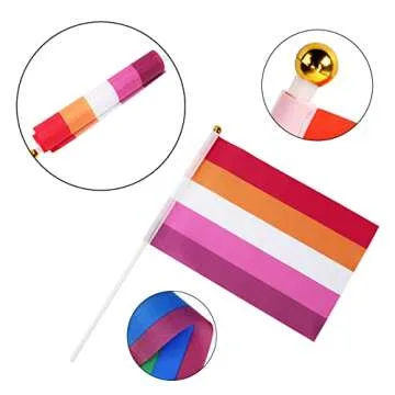 DricRoda 70 Mini LGBT Pride Flags for Events and Parties