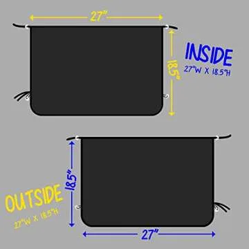 ggomaART Car Side Window Sun Shade - Universal Reversible Magnetic Curtain for Baby and Kids with Sun Protection Block Damage from Direct Bright Sunlight, and Heat - 1 Piece of Solid Black