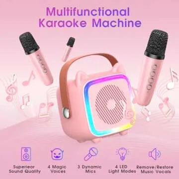 SXH Kids Karaoke Machine with Bluetooth and 3 Mics