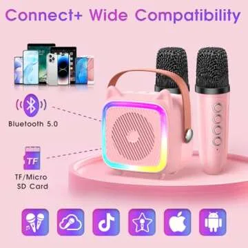 SXH Kids Karaoke Machine with Bluetooth and 3 Mics