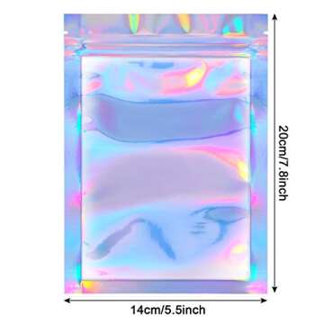 Blulu 100 Pieces Resealable Smell Foil Proof Bag for Food Storage