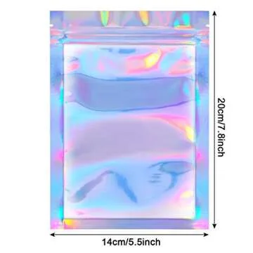 Blulu 100 Pieces Resealable Smell Foil Proof Bag for Food Storage