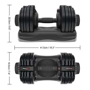 Ativafit Adjustable Dumbbell Set 88/110/132 Lbs Free Weights Dumbbell Multiweight Options Suitable for Men Women Full Body Workout Fitness Home Gym