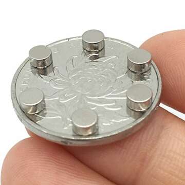 Magpross 80 Pieces 6 x 1.5mm DIY Project Tiny Round Disc Small Multi-use Refrigerator Decorate Gadgets for Refrigerator Science Crafts Projects