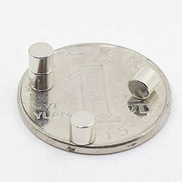 Magpross 80 Pieces 6 x 1.5mm DIY Project Tiny Round Disc Small Multi-use Refrigerator Decorate Gadgets for Refrigerator Science Crafts Projects