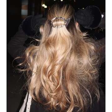 Camila Paris CP3355 French Hair Barrette Clip for Women, Handmade, Onyx, Slide-in Metal-Free Closure...