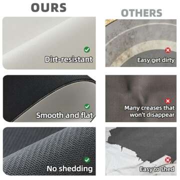 White Bath Mat, Bathroom Rugs Non Slip Washable Thin Absorbent Quick Dry Bath Mat Fits Under Door Bathroom Floor Mat Perfect for Bath, Shower, or Sink 16"x24" White