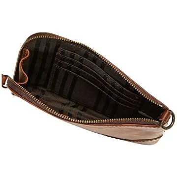 FRYE Women's Melissa Wristlet, Dark Brown, One Size