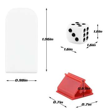 Bignc 50 Pack Colorful Game Card Stands, 50 Pieces White Blank Game Board Marker for DIY Board Game ...