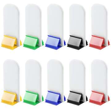 Bignc 50 Pack Colorful Game Card Stands, 50 Pieces White Blank Game Board Marker for DIY Board Game Party Favor