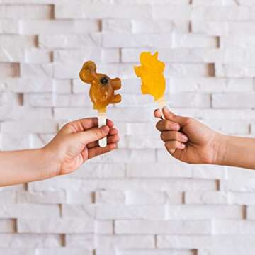 Chicrinum Silicone Popsicles Molds for Kids, Non-Stick 6 Pieces Food Grade Silicone Ice Pop Cream Mold, Stackable Popsicle Maker with Reusable Sticks