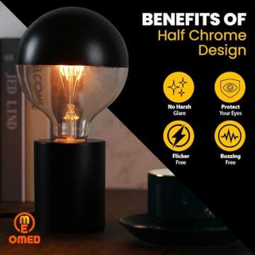 Elegant Globe Light Bulbs, Dimmable LED Design for Home