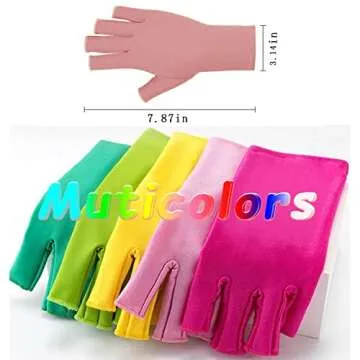 COOSLIM Anti UV Gloves for Gel Nail Lamp, UPF50+ Protection Gloves for Manicures, UV Sun Protection Gloves for Women-Pink