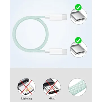 Fast Charging iPhone 15 20W USB C Charger with Cable