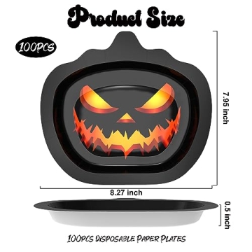 Tbsone Halloween Paper Plates for Spooky Celebrations