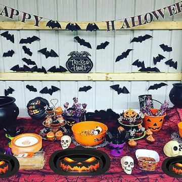 Tbsone Halloween Paper Plates for Spooky Celebrations