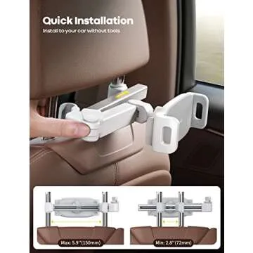 Lamicall Car Headrest Tablet Holder for iPad & Galaxy