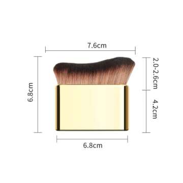 Siren Makeup Brush, BeCause Pro Siren Brush, Siren Brush Makeup, Foundation Makeup Brush, Foundation Brush for Liquid Makeup (Gold)