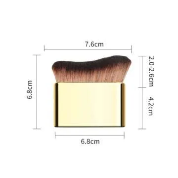 Siren Makeup Brush, BeCause Pro Siren Brush, Siren Brush Makeup, Foundation Makeup Brush, Foundation Brush for Liquid Makeup (Gold)