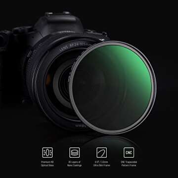 NEEWER 58mm Black Diffusion 1/2 Filter Mist Dreamy Cinematic Effect Filter Ultra Slim Water Repellent Scratch Resistant HD Optical Glass, 30 Layers Nano Coatings for Video/Vlog/Portrait Photography