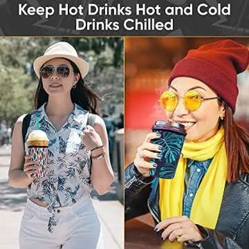 Baxendale Reusable Iced Coffee Sleeve Set Compatible with Starbucks