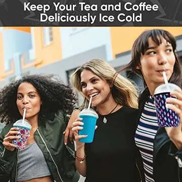 Baxendale Reusable Iced Coffee Sleeve Set Compatible with Starbucks