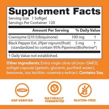 High Absorption CoQ10 with BioPerine for Heart Health