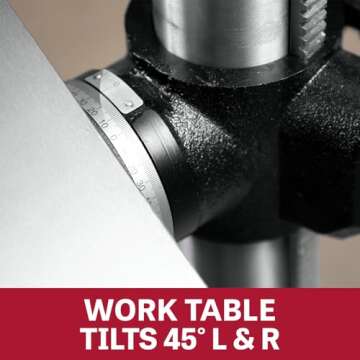JET 15-Inch Benchtop Drill Press (Model JDP-15B) with Laser System and 16 Speeds