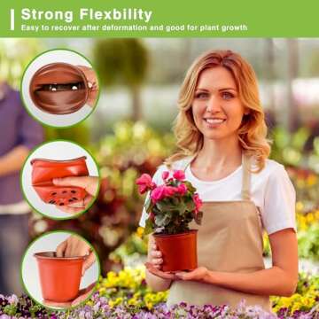 Plant Nursery Pots 100 Pcs for Seed Starting & Growth