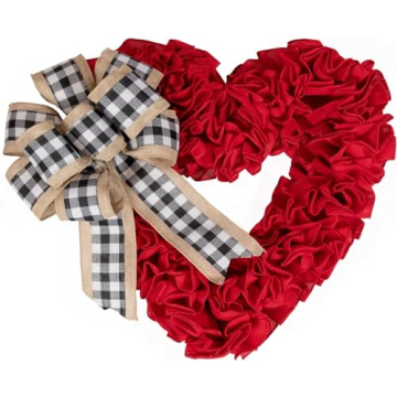 Heart-Shaped Wreath for Valentine's Day Decoration