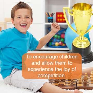 SenseYo Gold Mini Trophies for Kids | 24 Pack Award Cups