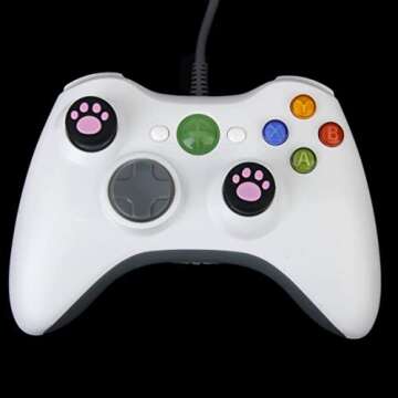 Vivi Audio Thumb Stick Grips Cap Cover Joystick Thumbsticks Caps for PS4 Xbox ONE Xbox 360 PS3 PS2 Pink Cat Dog Paw