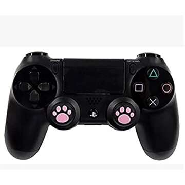 Vivi Audio Thumb Stick Grips Cap Cover Joystick Thumbsticks Caps for PS4 Xbox ONE Xbox 360 PS3 PS2 Pink Cat Dog Paw