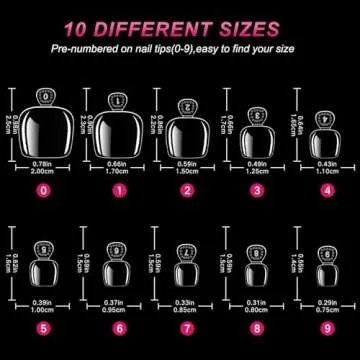 AORAEM 500PCS Clear False Toenails for DIY Nail Art