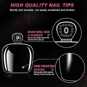 AORAEM 500PCS Clear False Toenails for DIY Nail Art