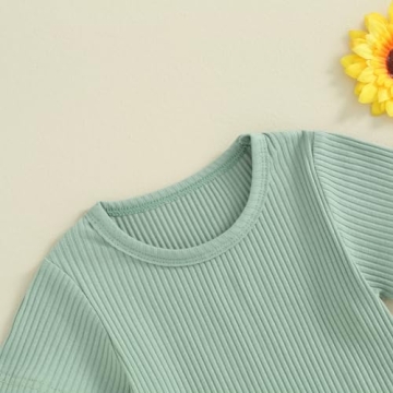 Newbgclo Toddler Summer Daisy Floral Overalls Set 2Pcs