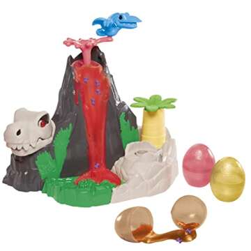 Play-Doh Slime Dino Crew Lava Bones Island Volcano Playset with HydroGlitz Eggs and Mix-ins, Dinosau...