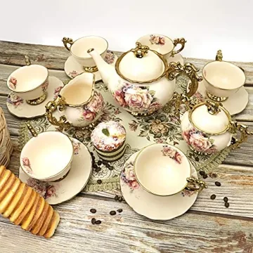 FangKuai Elegant 15-Piece Vintage Tea Set for All Occasions