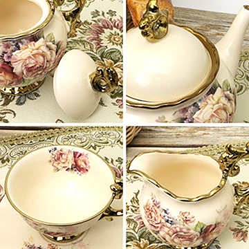 FangKuai Elegant 15-Piece Vintage Tea Set for All Occasions