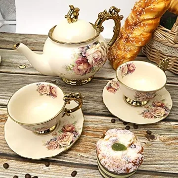 FangKuai Elegant 15-Piece Vintage Tea Set for All Occasions