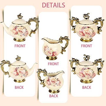 FangKuai Elegant 15-Piece Vintage Tea Set for All Occasions