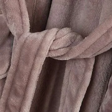 Richie House Women's Plush Soft Warm Fleece Bathrobe, Nude, RH1591-D-XL