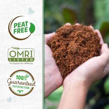 Back to the Roots Organic Seed Starting, Compressed Block expands to 12 Quarts, Made for Herbs, Veggies, Flowers