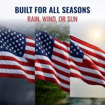 3x5 USA Flag - Embroidered & Durable for Outdoors